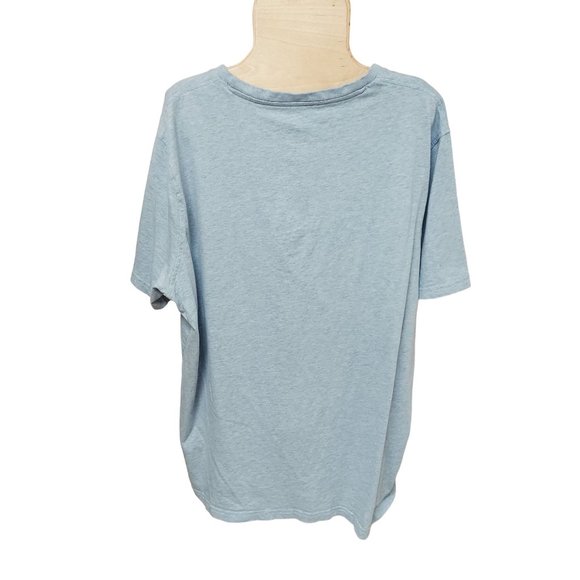 M&S Shirt Mens XL Pale Blue Short Sleeve Casual Lightweight Crewneck Tee - Picture 2 of 8